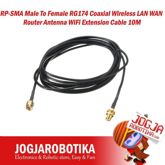 RP-SMA Male To Female RG174 Coaxial Wireless LAN WAN Router Antenna ...