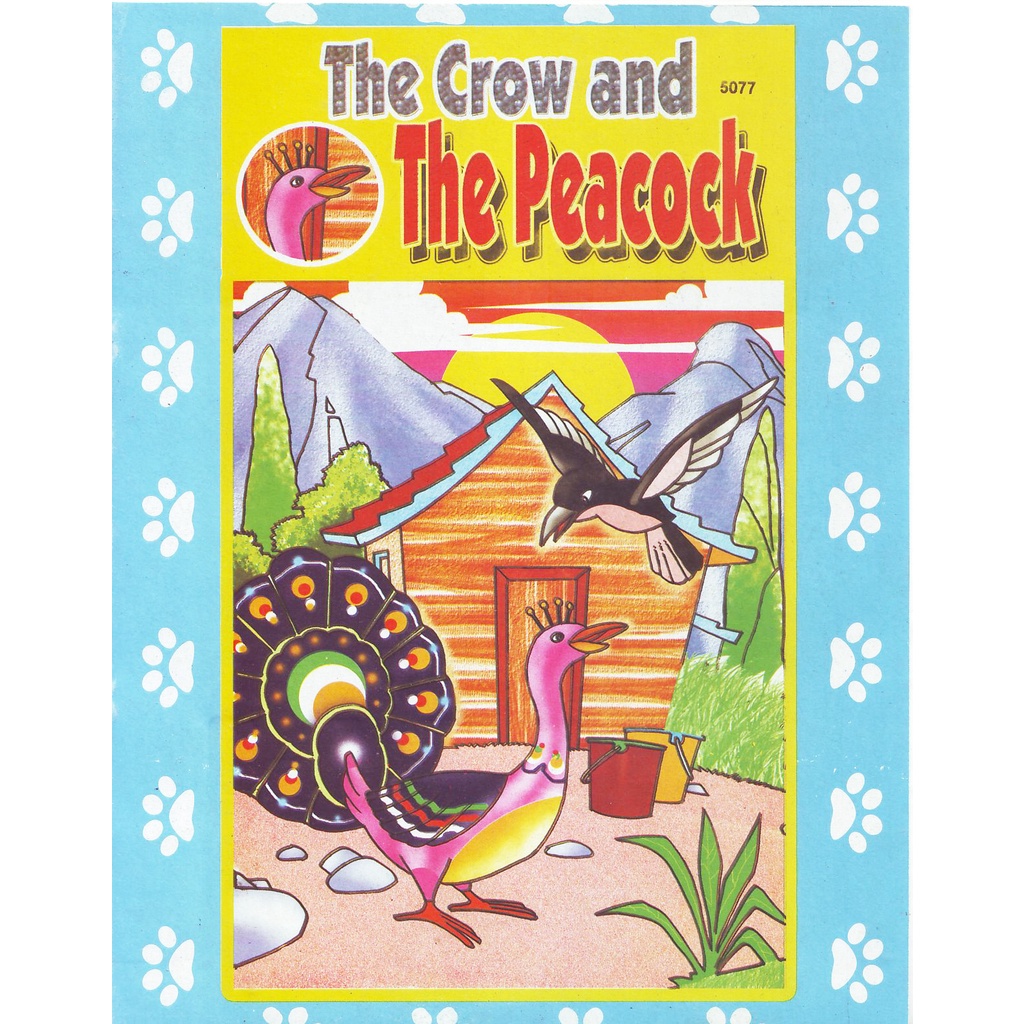 Story Book Coloring Book English Tagalog The Crow And The Peacock Shopee Philippines 3243