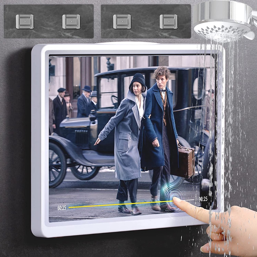 Shower Ipad Holder Waterproof Tablet Wall Mount Case Bathtub Tablet Shelf Suitable for Ipad Mini