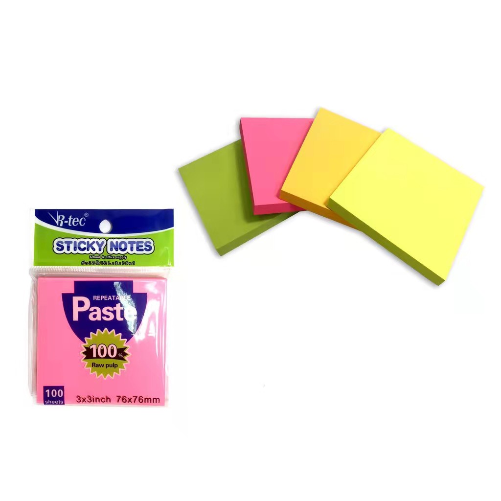 R-Tec Sticky Notes 100sheets 3x3inch | Shopee Philippines