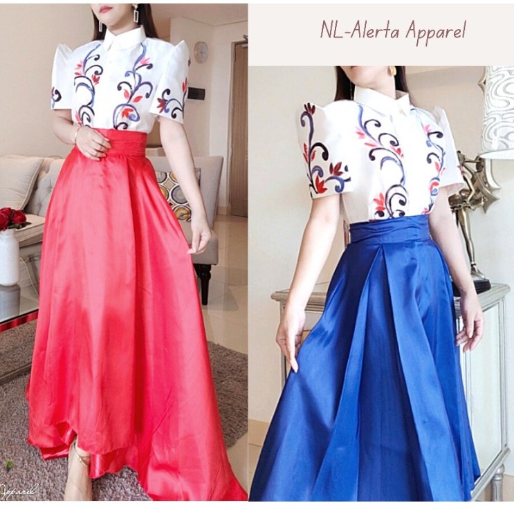 MODERN FILIPINIANA BARONG AND SKIRT FOR WOMEN (INDIVIDUAL SELLING ...