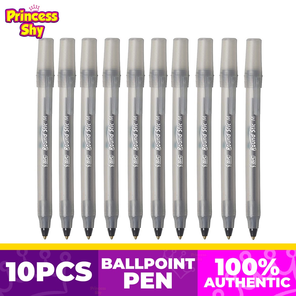 BIC Round Stic Xtra Life Ballpoint Pen Medium Point 1.0mm Black Ink Set ...