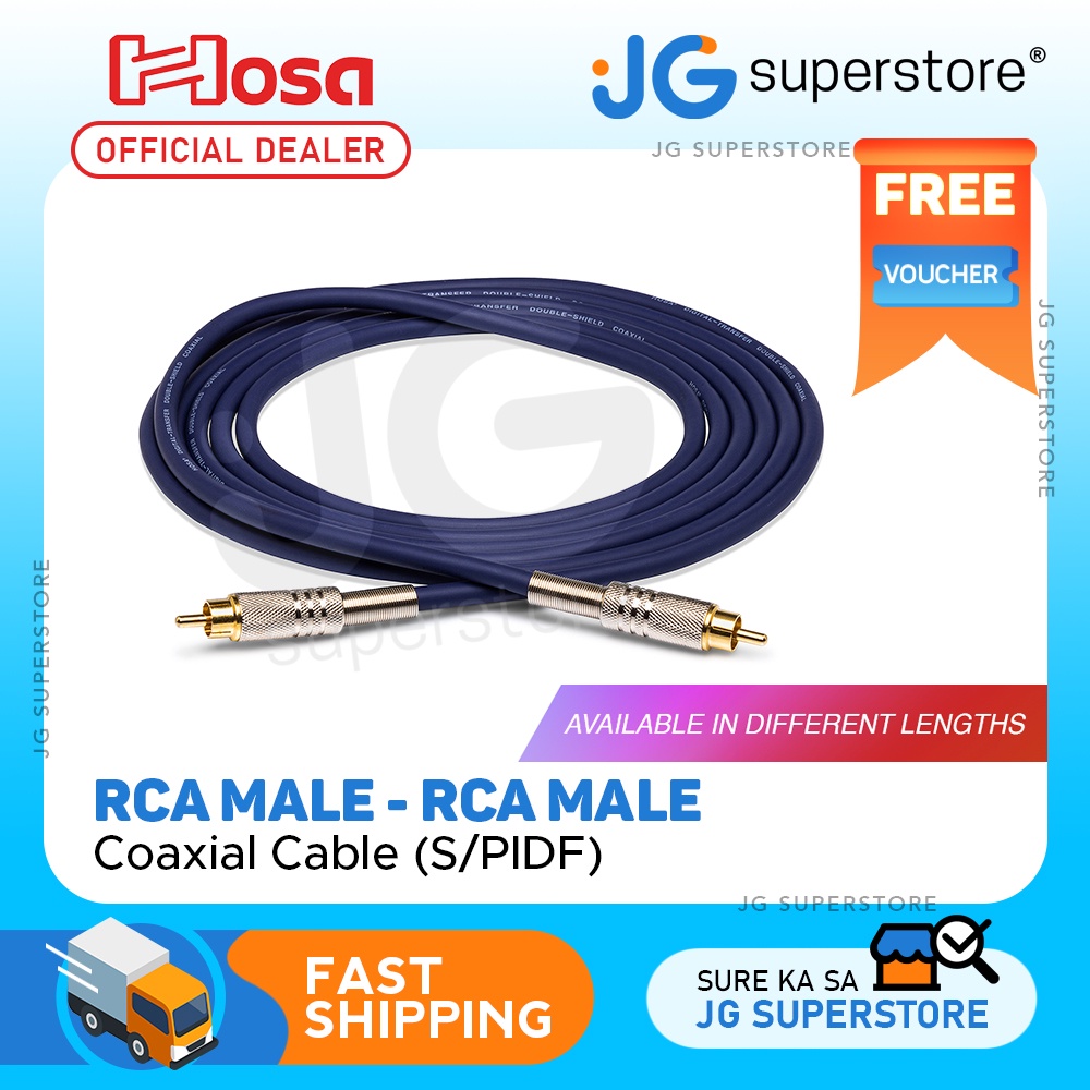 [CLEARANCE] Hosa DRA-500 Series S/PDIF RCA Male to RCA Male Coax Cable ...