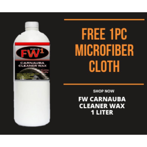 FW CARNAUBA CLEANER WAX 1 LITER (Premium Wash Polish Gloss Paint Shine