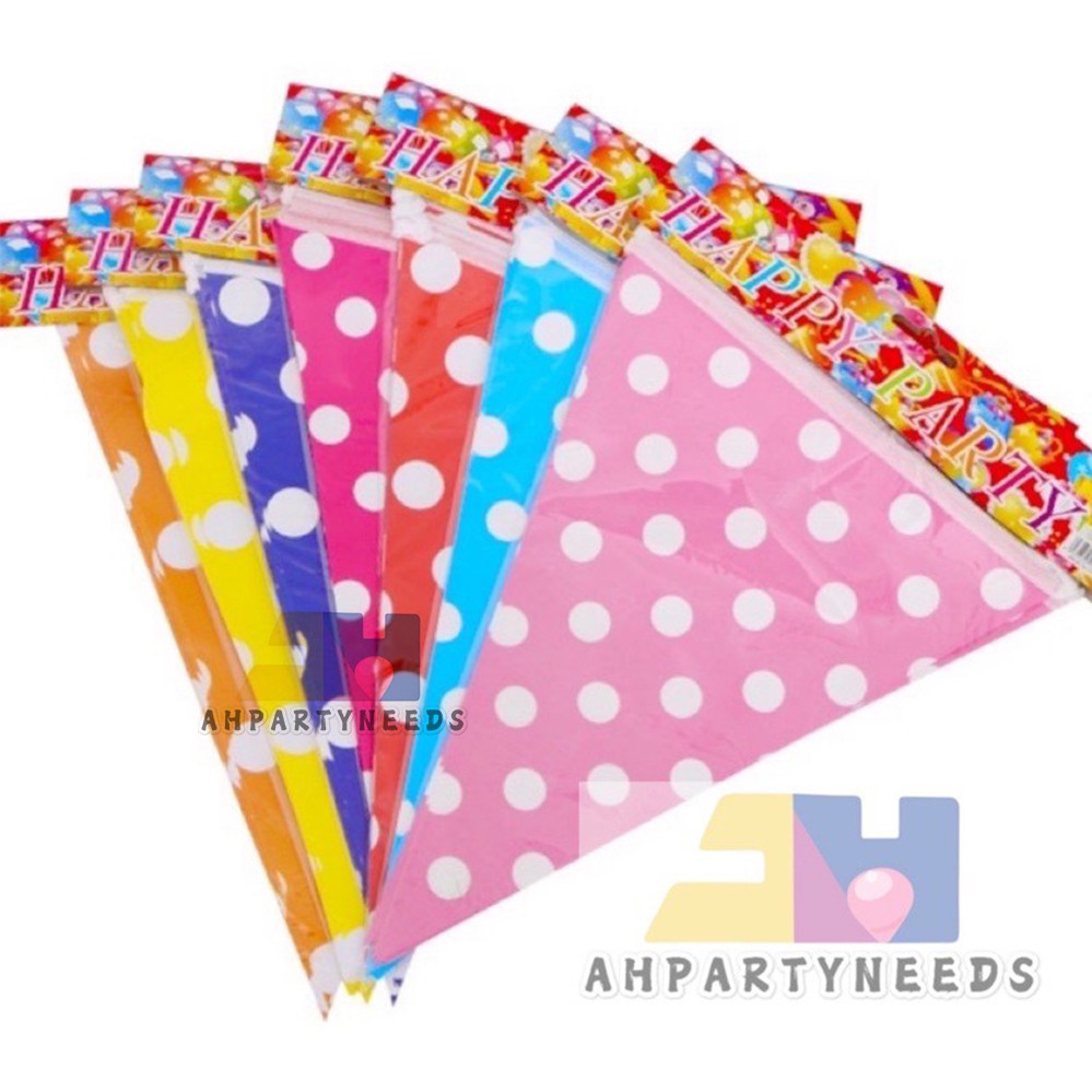 Banderitas Triangle Banner Polka DotS Stripe Checkered Birthday Wedding ...