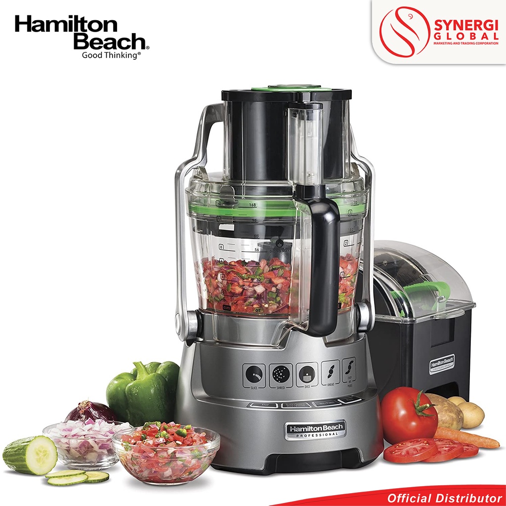 Hamilton Beach Professional 14 Cup Food Processor With Big Mouth Dicing