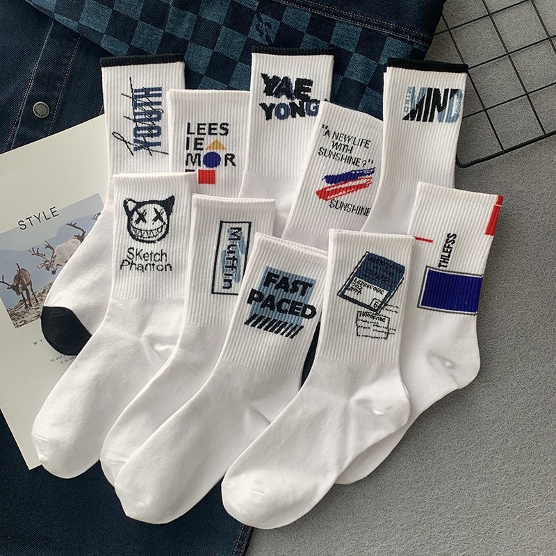 Korean iconic socks vans socks for men medyas socks for women white ...