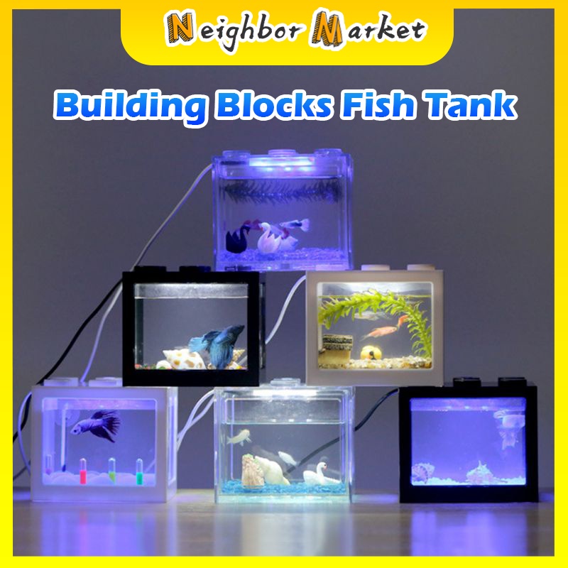 Fish Box Aquarium Transparent Fish Tank Office Desktop Decoration ...