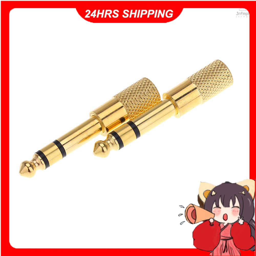 Pair of Audio Jack Adapter Convertor Stereo Plug Socket for Electric ...