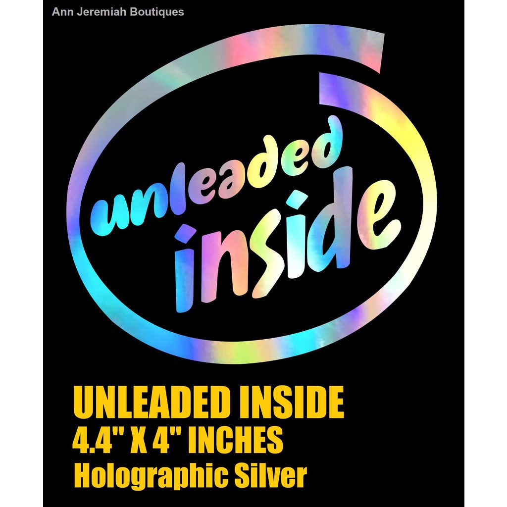 Unleaded Inside Gas Tank Sticker Decal Waterproof(car sticker) Shopee