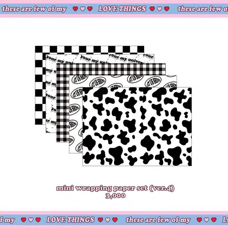 Milk Pattern Leopard Pattern Plaid Material Paper Black White Color ...