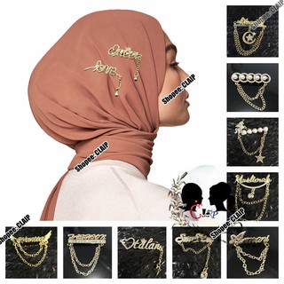 4pcs Plastic Rhinestone Muslim Hijab Pins Islamic Scarf Safety Pins
