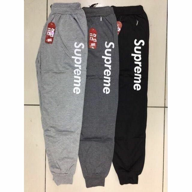 Grey on sale supreme sweatpants