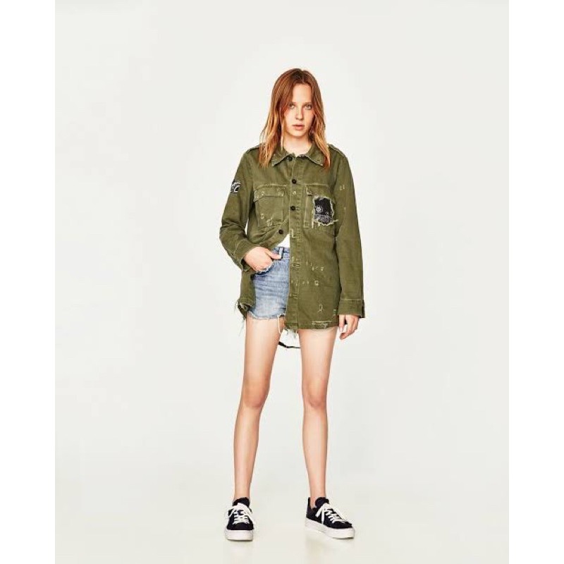 Guns N Roses Army Jacket by Zara | Shopee Philippines