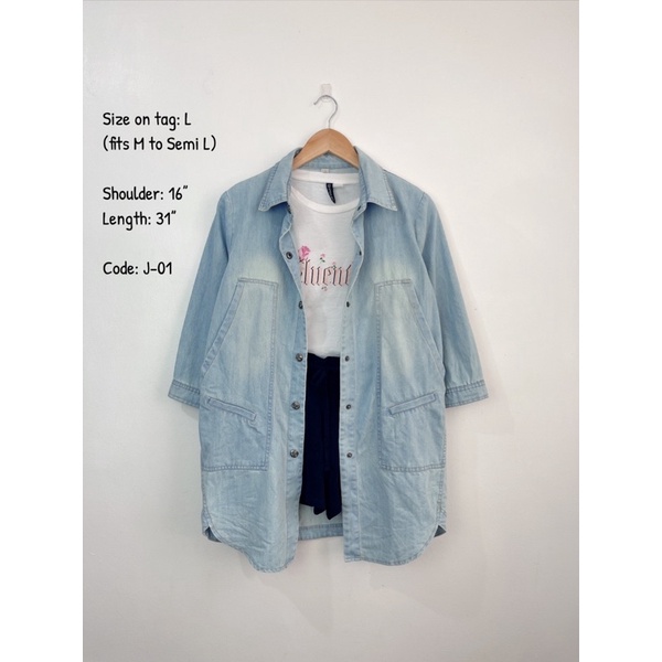 J001 (code) Denim Jacket Shopee Philippines