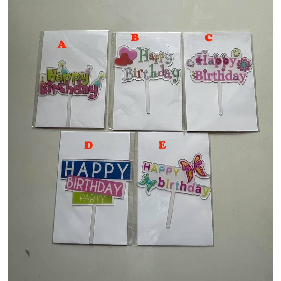 Happy birthday acrylic cake topper | Shopee Philippines