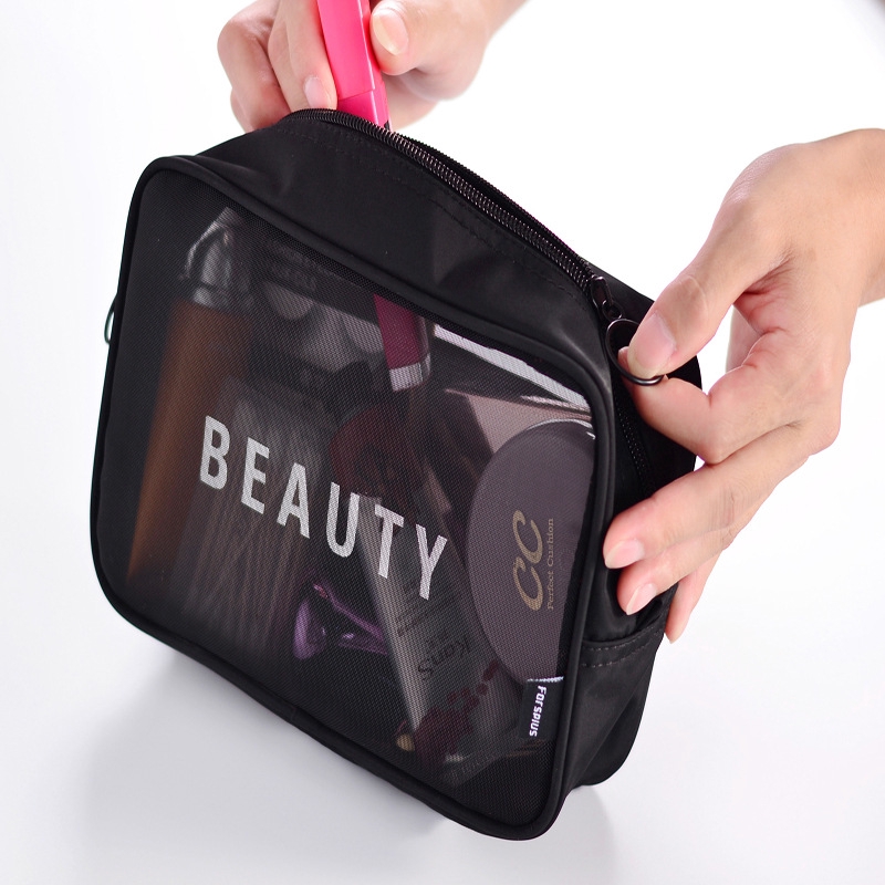 Pouch Travel Collection Bag Makeup Wash Bag Breathable Net Change Card ...