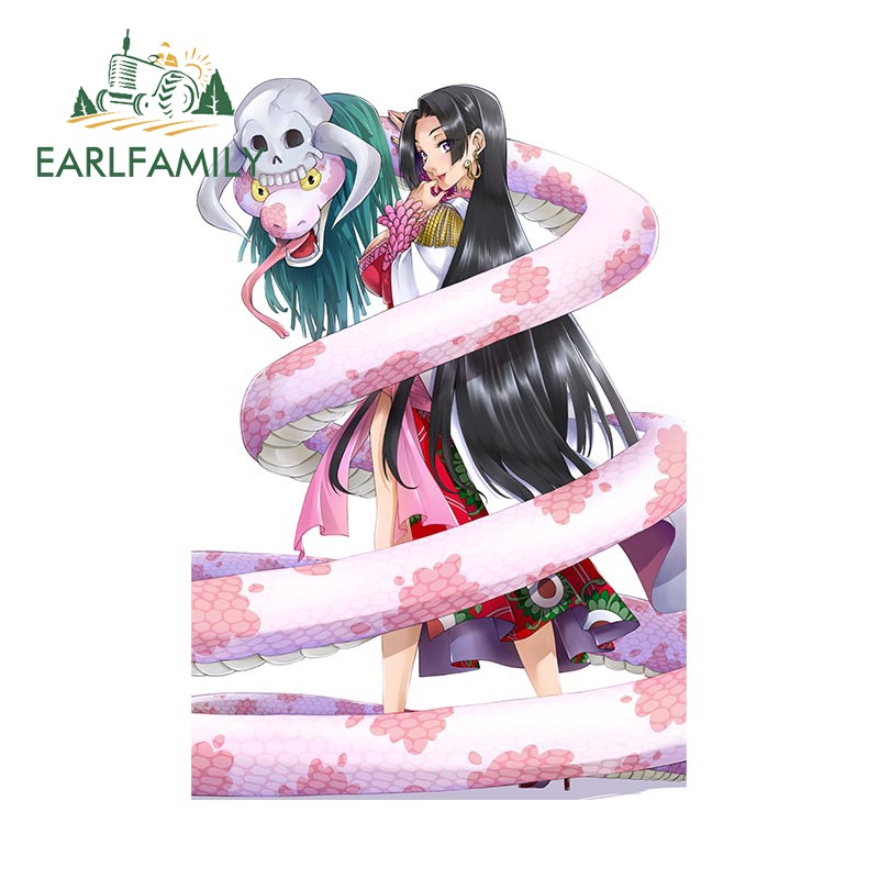 EARLFAMILY 13cm x 8.9cm for One Piece Boa Hancock Car Sticker Air