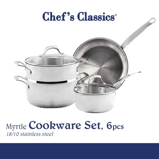 Cuisinart 4-Piece Cookware Set, 12 Quarts, Chef's Classic Stainless Steel  Pasta/Steamer, 77-412P1