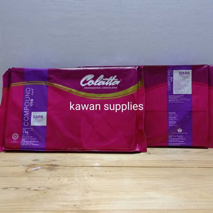COLATTA DARK CHOCOLATE COMPOUND 1KG COLLATA BLACK CHOCOLATE COMPOUND ...