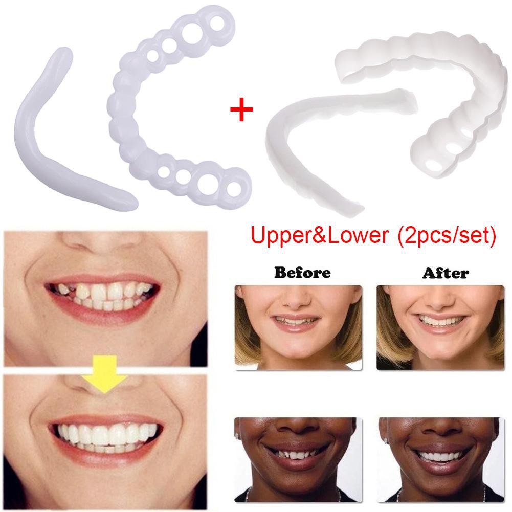 D8 Comfortable Snap On Mens/Womens Teeth Fits Whitening Smile False ...