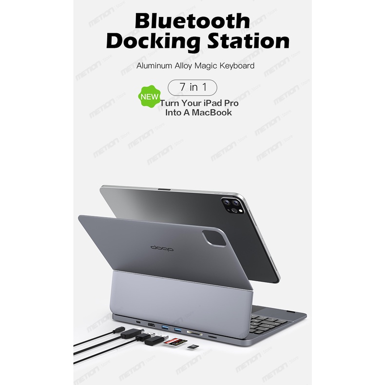 Aluminum Alloy Docking Station Magic Keyboard 7in1 Strong Magnetic ...