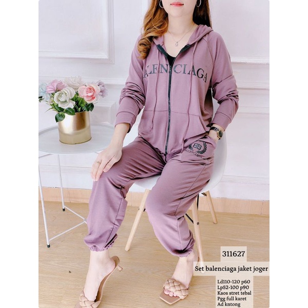 11627 Balenciaga Strech Shirt Settings Tops Hoodie Jackets And Long Jogger Pants Import Shopee Philippines
