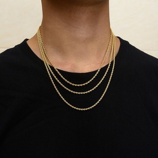 Goldspot, Necklace for men, 18k Saudi gold jewelry, 24 Inches, Stainless  Steel Necklace