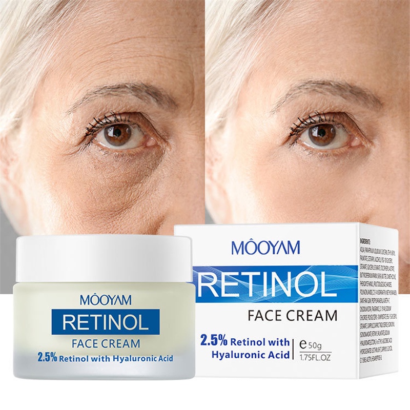 Retinol Face Cream Moisturizing Hydrating Smooth Skin Antiaging Reduce