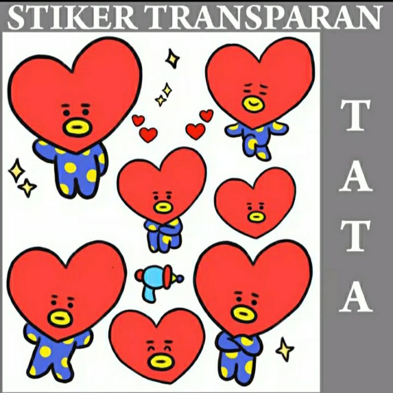 Bt21 Stickers Set Tata Ii Transparent Stickers Bts V Ii Bt21 Kpop ...