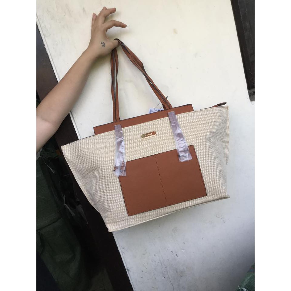 Mango canvas 2025 tote bag