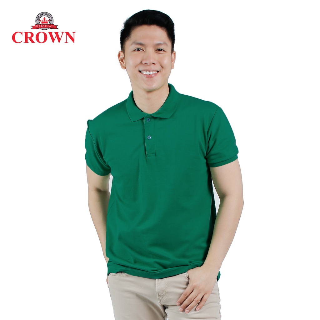 Crown Polo Shirt for Men Plain Tshirt Short Sleeve Polo for Men Casual ...