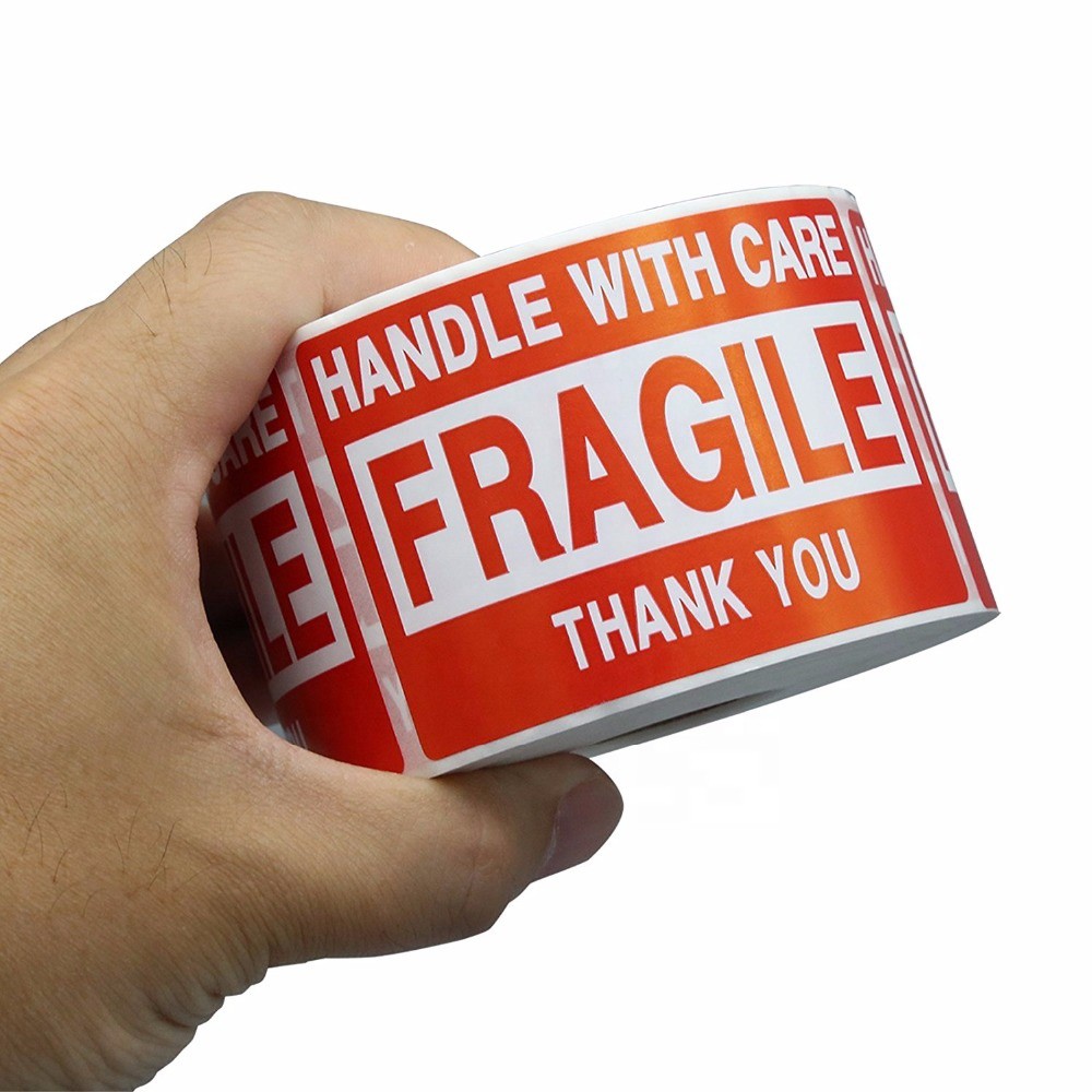 thumbnail image 2 of 500 Fragile Stickers – 2x3 Inch, Handle With Care Thank You, Shipping Warning Labels, 1 Roll, Aaiwa 2 of 4