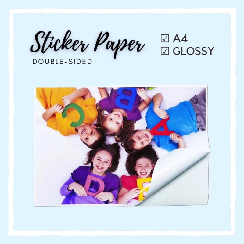 50Sheets A4 Glossy Photo Sticker Paper for Inkjet Printers 135g ...