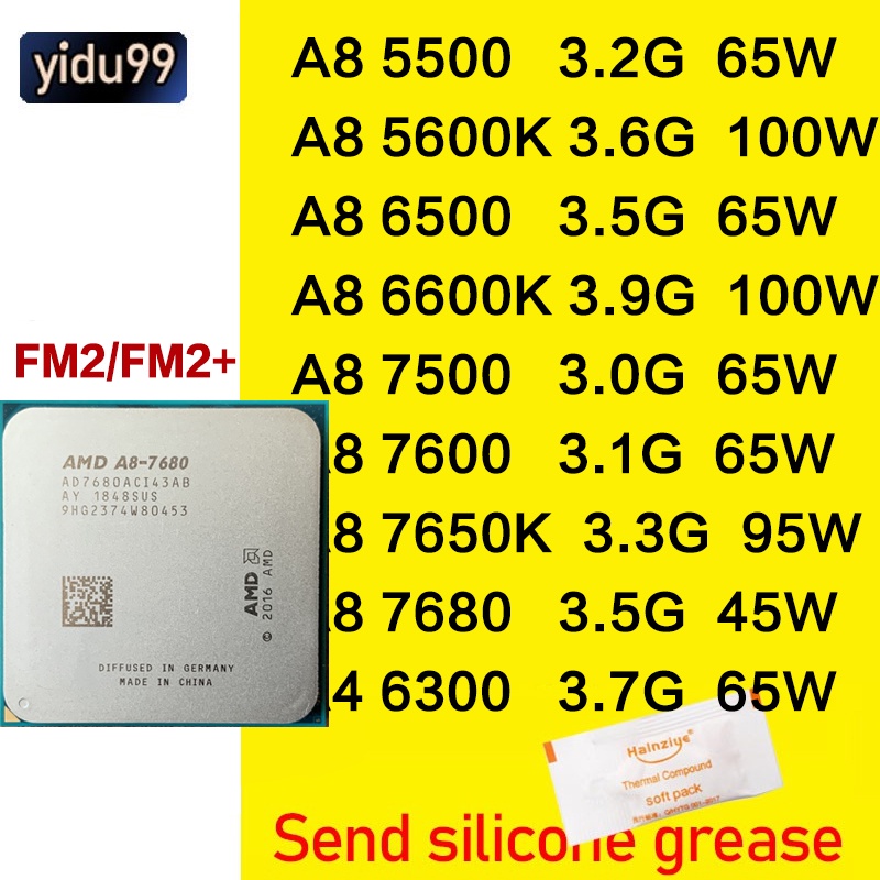 AMD A8-5500 a8-5600K a8-6500 a8-7650k a8-6600K A8 6600 quad-core CPU ...