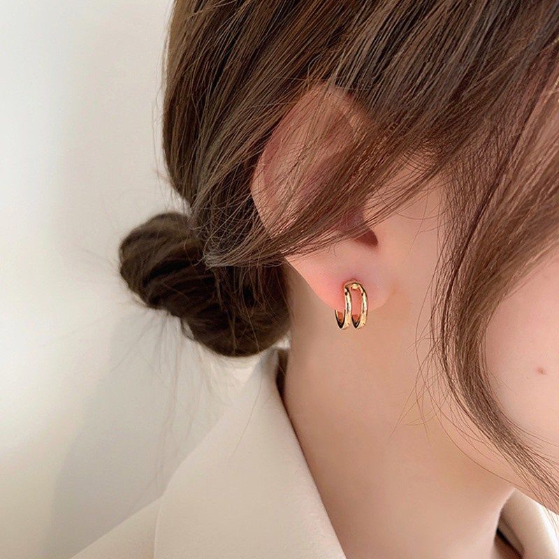 Loop sale gold earrings