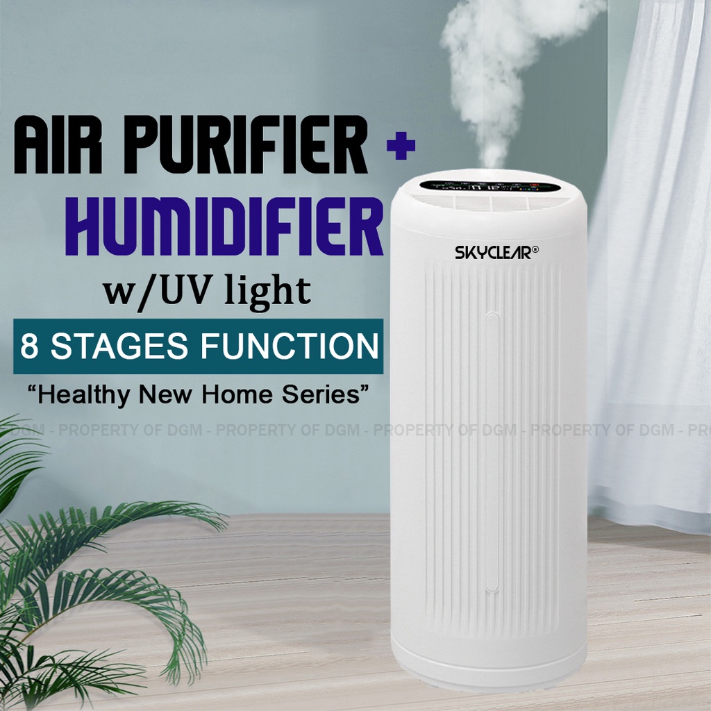 Air Purifier + Humidifier with UV light (8 Stage Function) Shopee