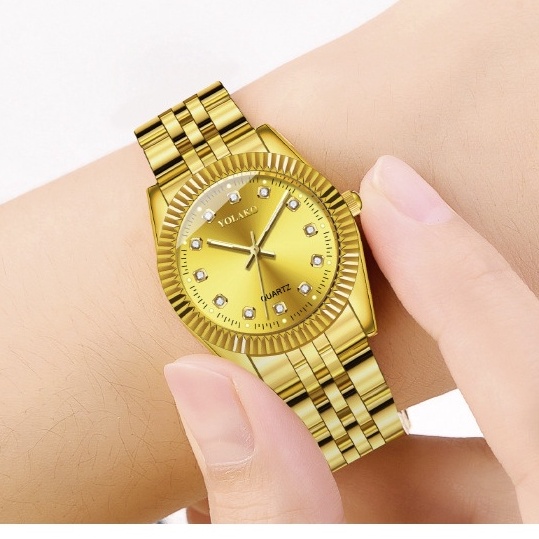Original Gold Watches for Men Women Luxury Men's Women's Watch Waterproof  Luminous Watches for Men Ladies Diamond Couple Watch Stainless Steel Watch 