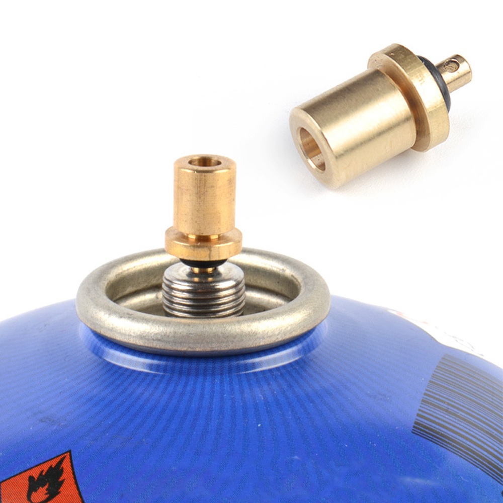 Portable Gas Refill Adapter Refill Butane Brass Nozzle Outdoor Camping