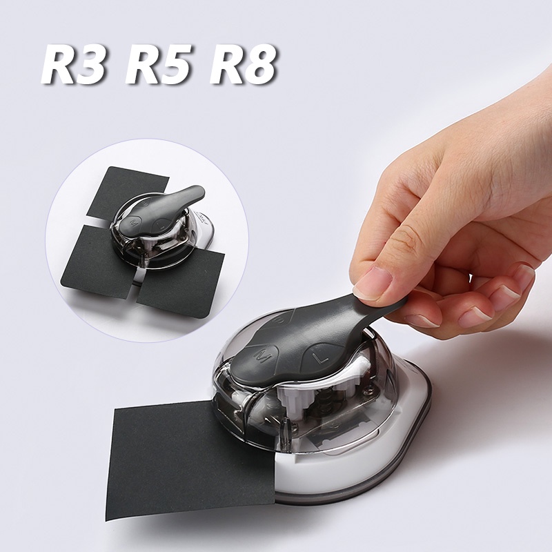 3-in-1 Mini corner trimmer Corner Rounder Punch R3/R5/R8mm Round Corner ...