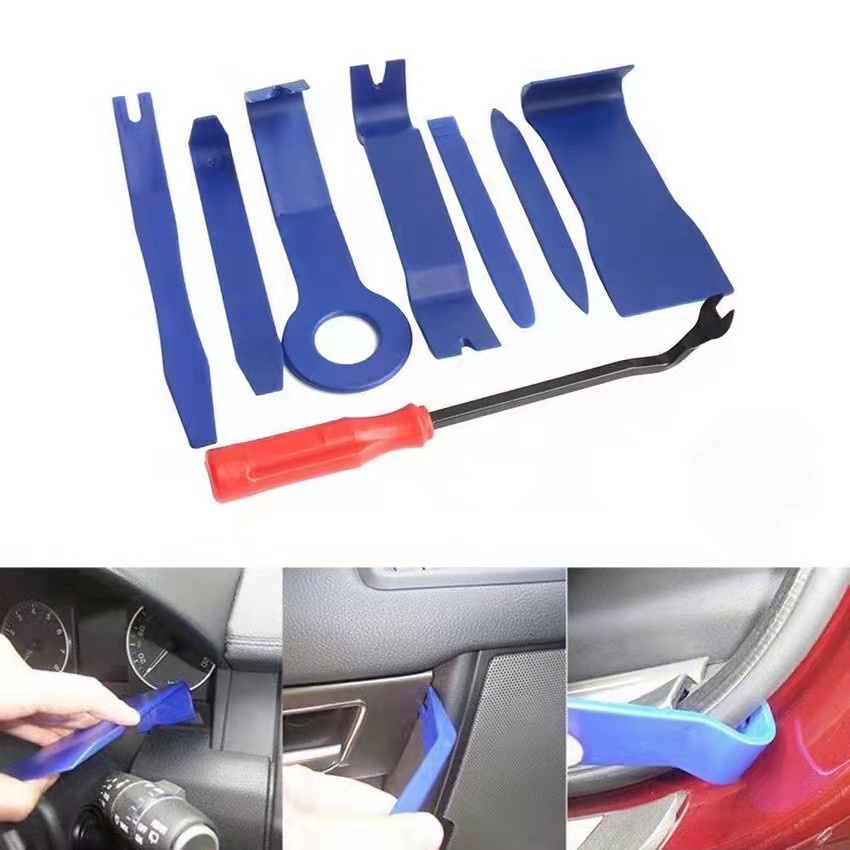 12-Piece Car Trim Panel Pry Tool Kit + Radio Stereo GPS Removal Keys - Universal