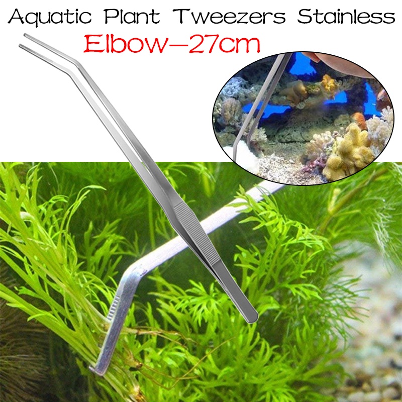 1PC Aquatic Plant Tweezers Stainless Steel Extra Long 27Cm Straight And ...