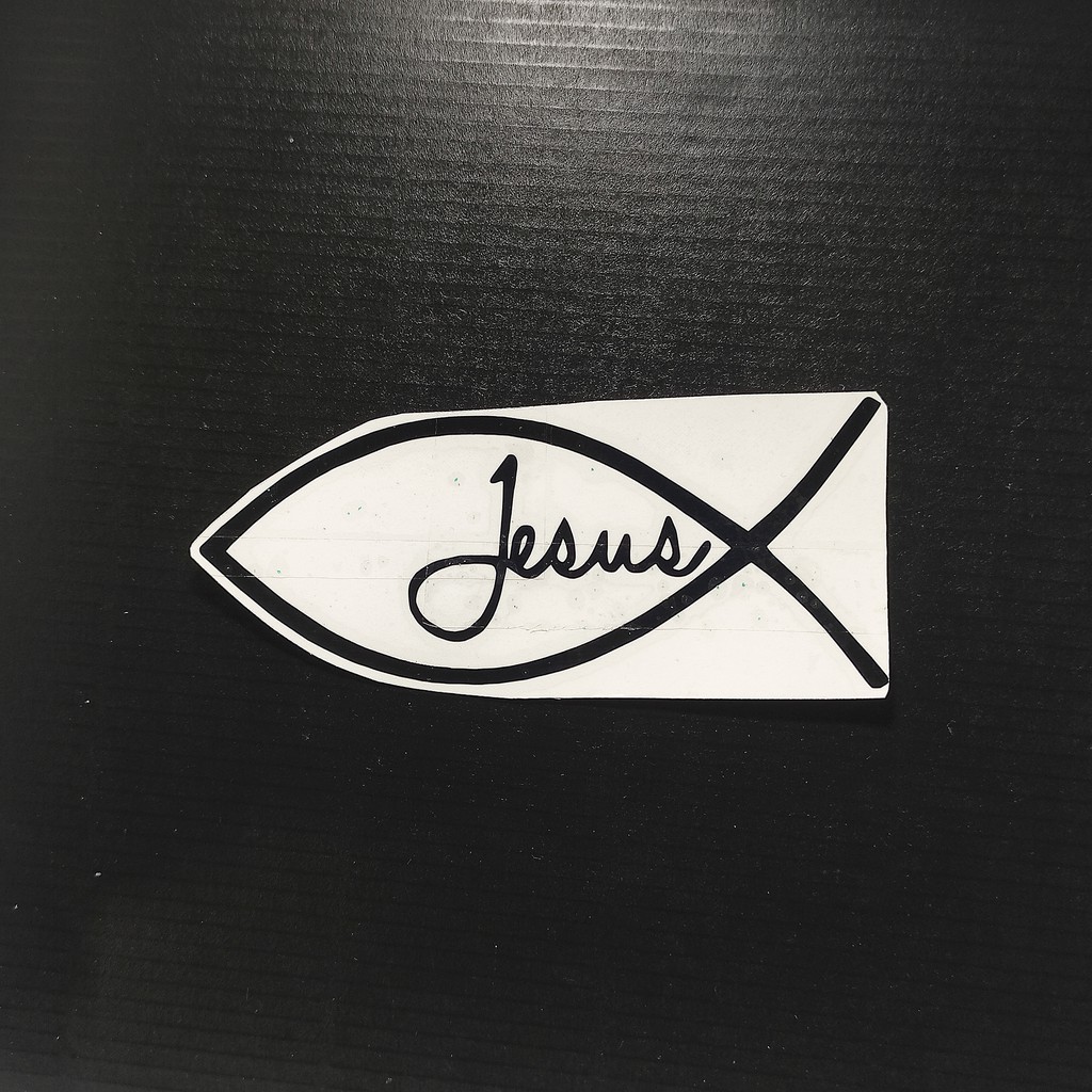 JESUS FISH Sticker Decal Hologram Gold Chrome Yayamanin Christian ...