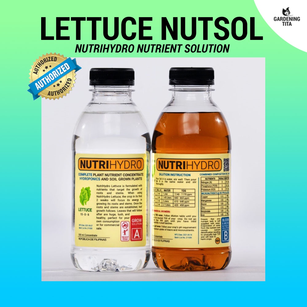 Lettuce Nutsol / Nutrients Solution for Hydroponics & Potted Plants