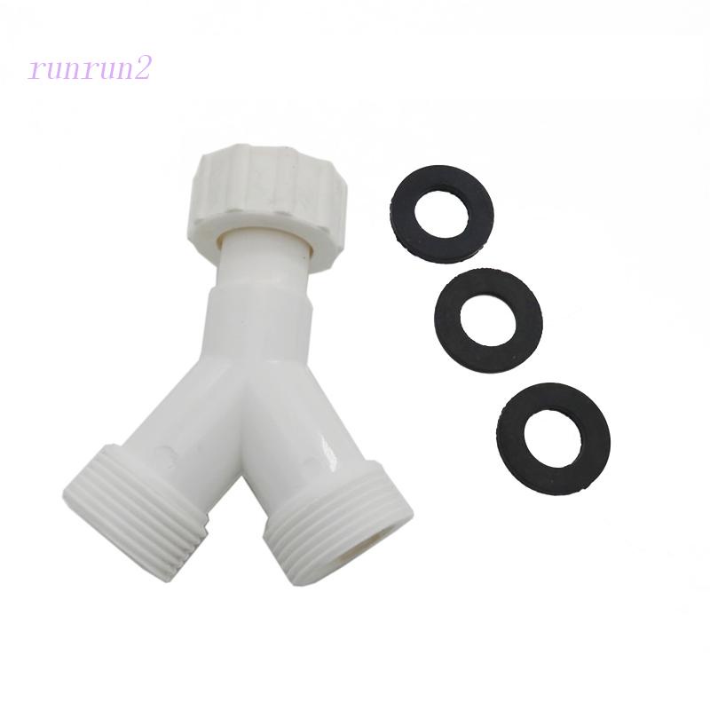 RUN White Plastic 3/4inch Dishwasher Drain Hose Adapter 3 Ways