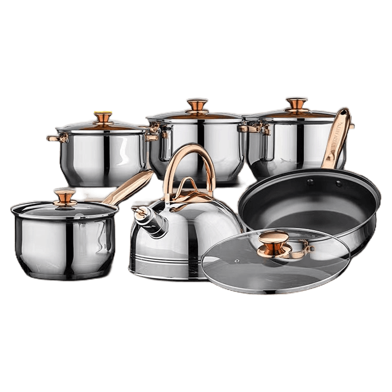 Kaisa Villa non stick cookware set casserole kitchenware pan cooking set stainless cooking pan