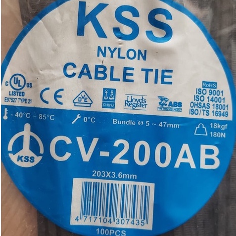 Hitam Tis Cable Kss Nylon Black Cv Ab Cable Ties Shopee Philippines