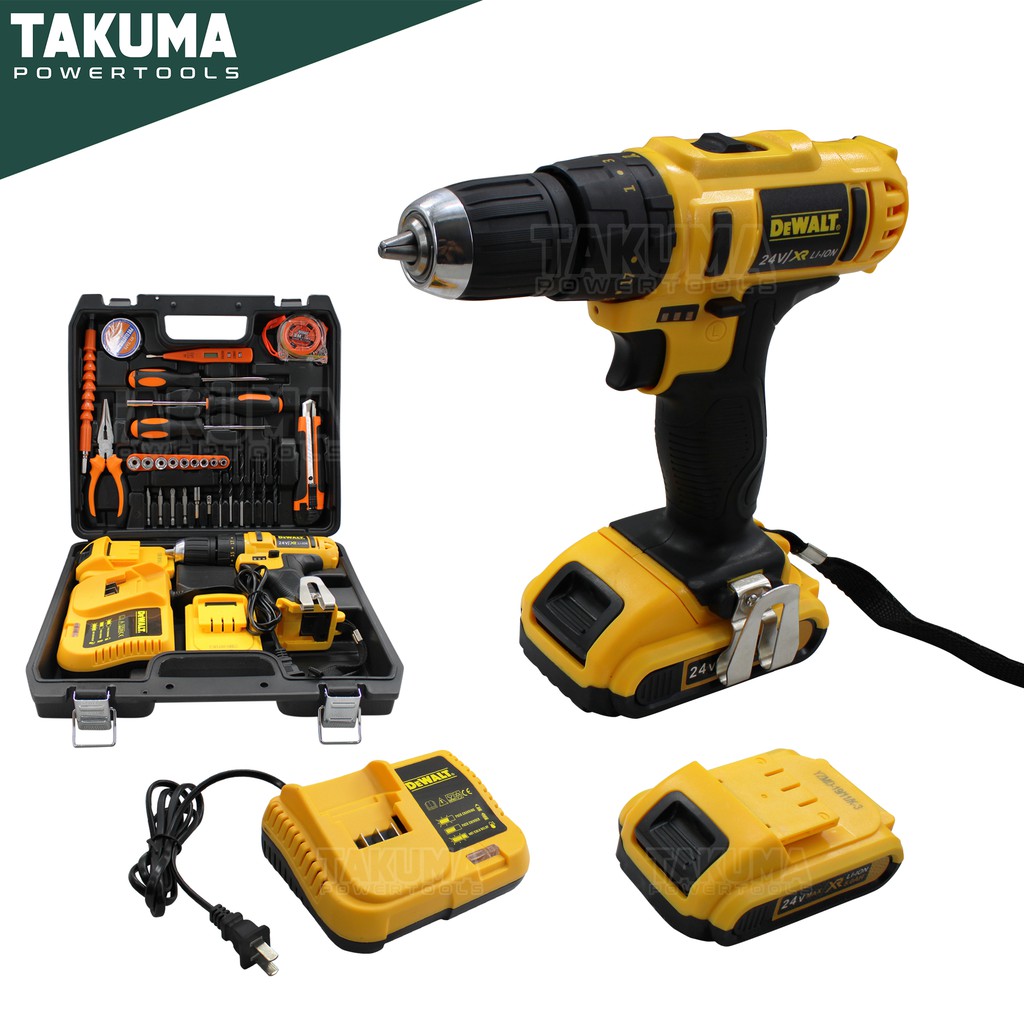 DeWALT 24V Cordless Hammer Drill Set Shopee Philippines