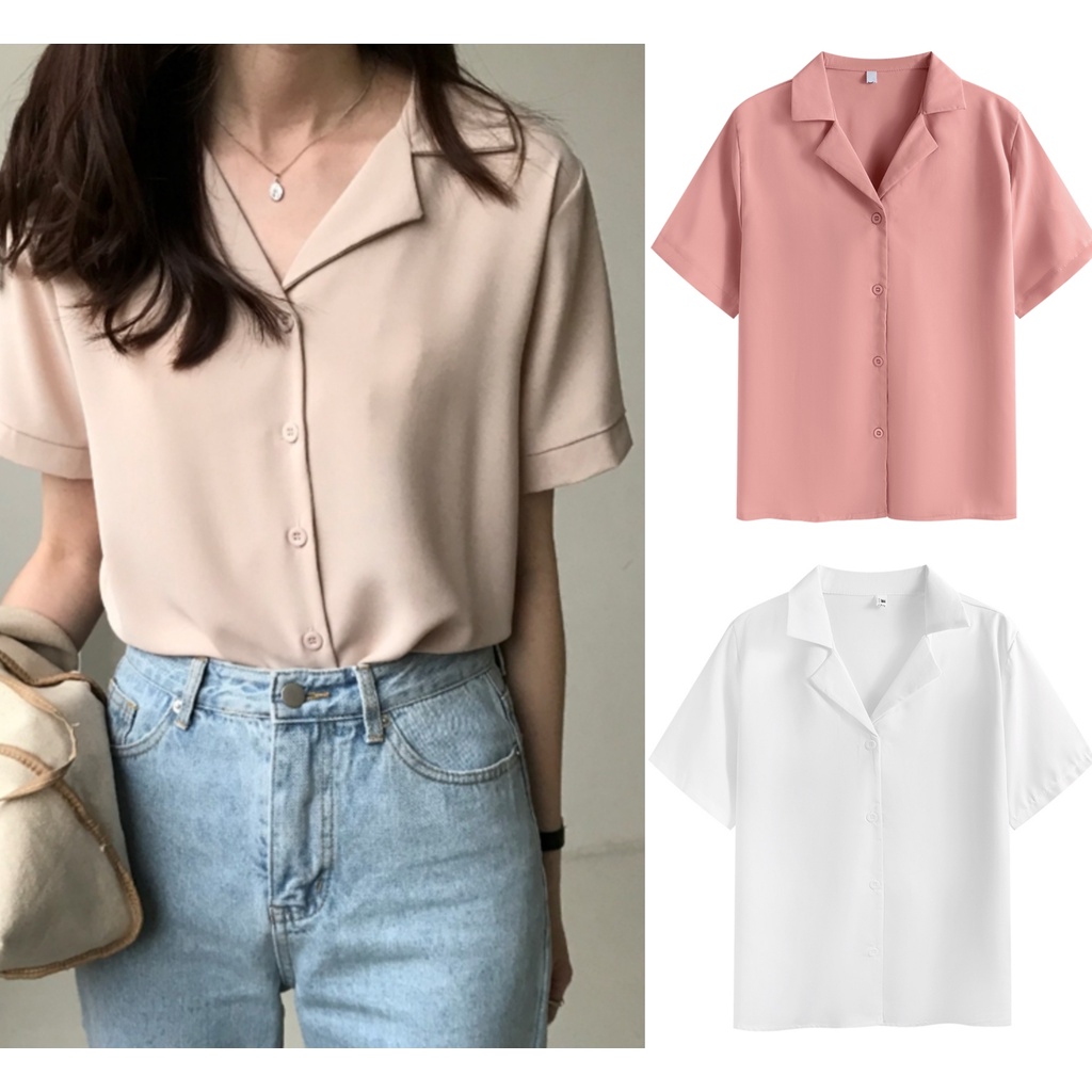 Chiffon collared blouse clearance