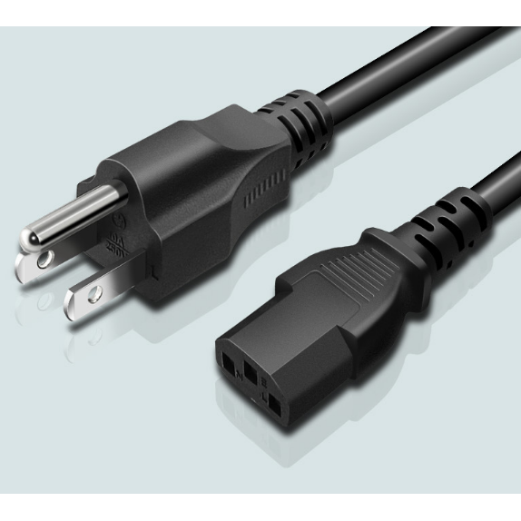 US plug 1.5m/1.8m/3m 3pin power cable connector Computer Monitor TV
